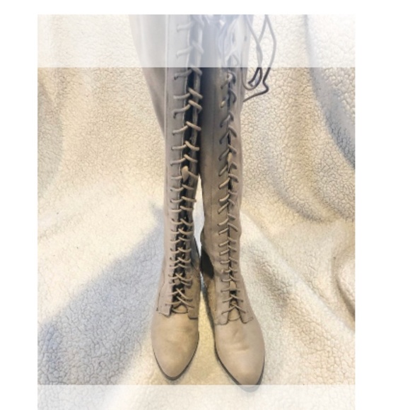 NWOB Qupid Lace up adjustable knee-high boots. These boots are fully loaded! Sta - Picture 4 of 9